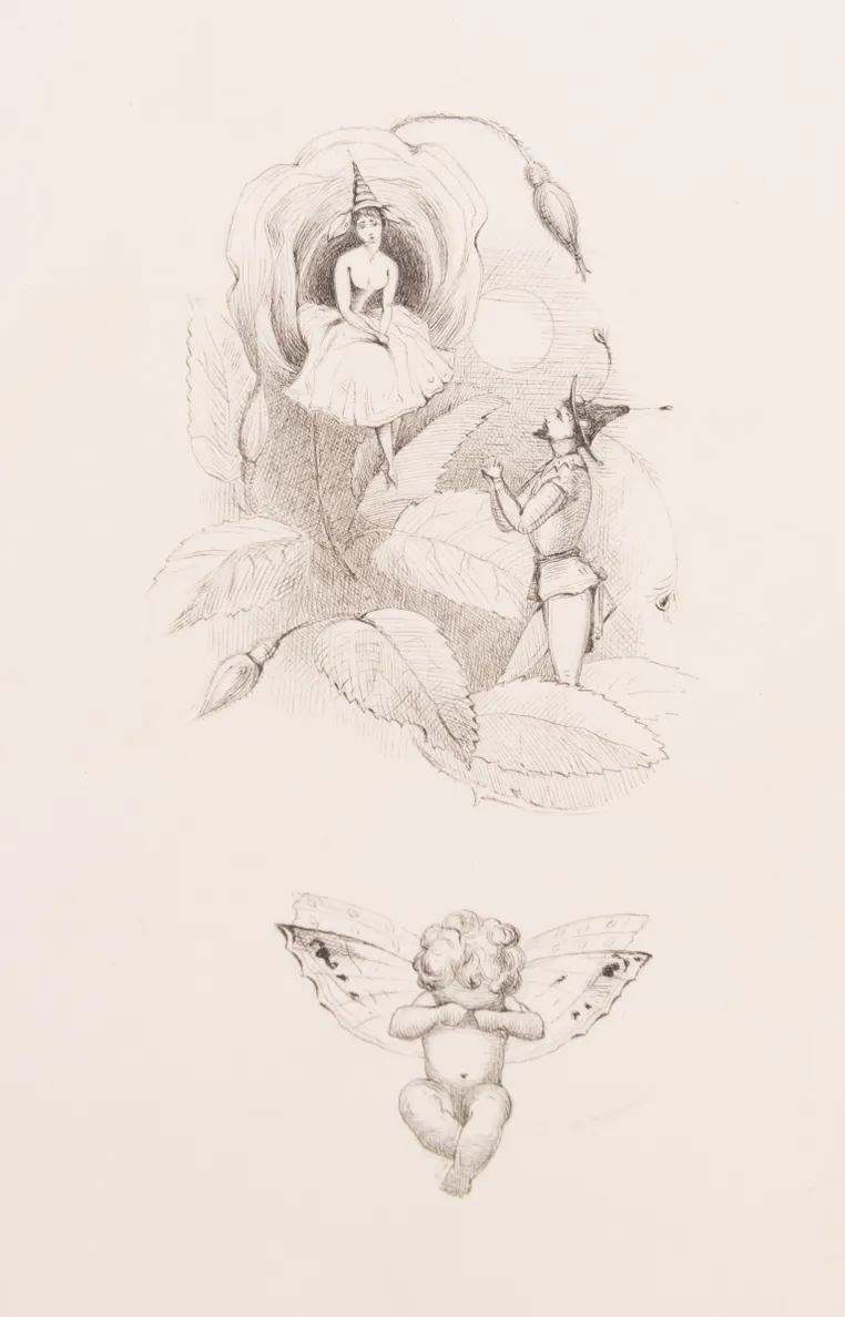 Album of whimsical drawings, late 19th century,