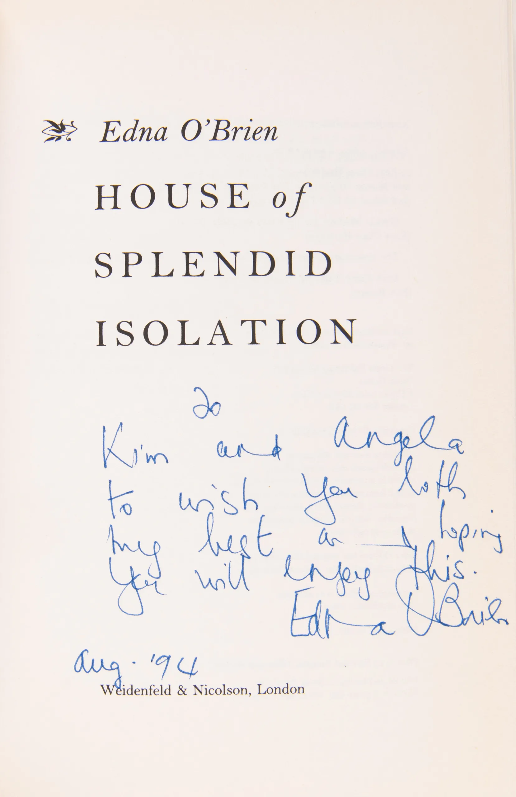 House of Splendid Isolation.