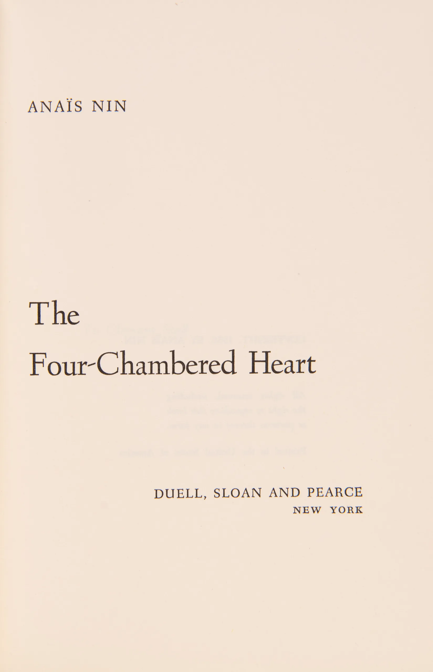 The Four-Chambered Heart.
