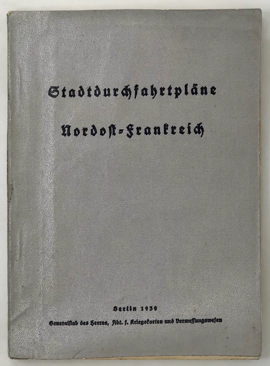 Stadtdurchfahrtplane Nordost-Frankreich.