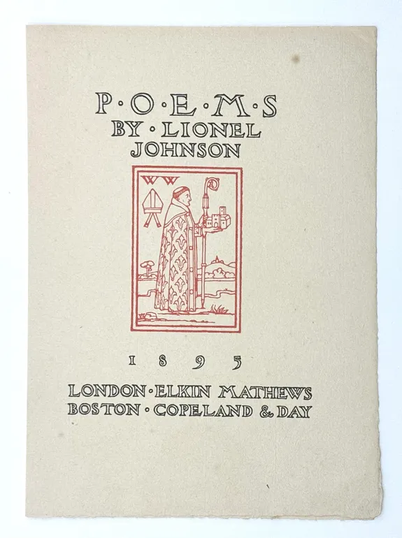 Proof of title-page for Poems