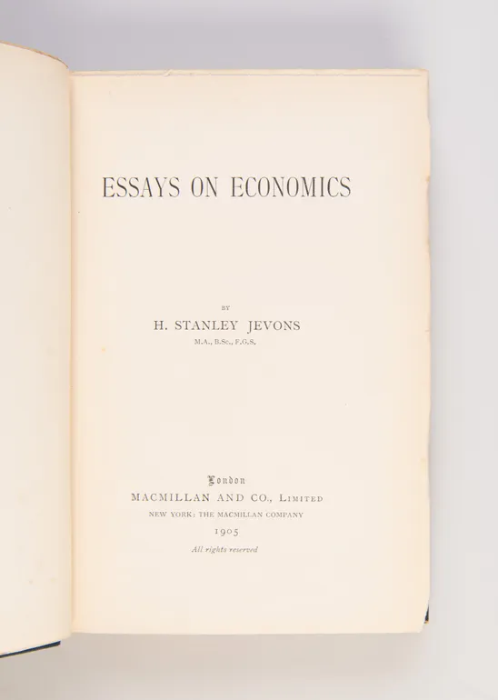 Essays on Economics.