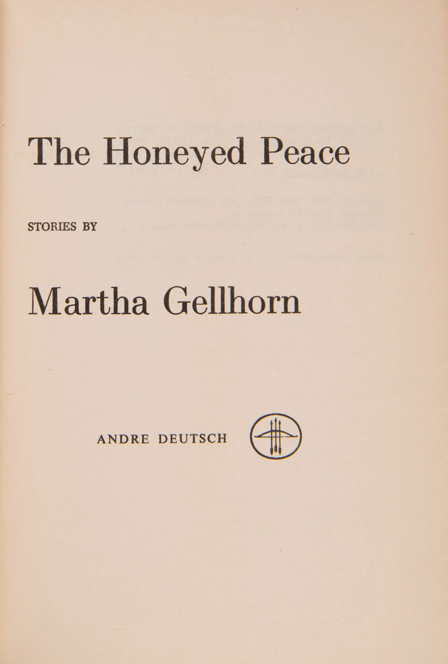 The Honeyed Peace.
