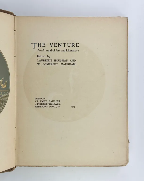 The Venture. An Annual of Art and Literature.