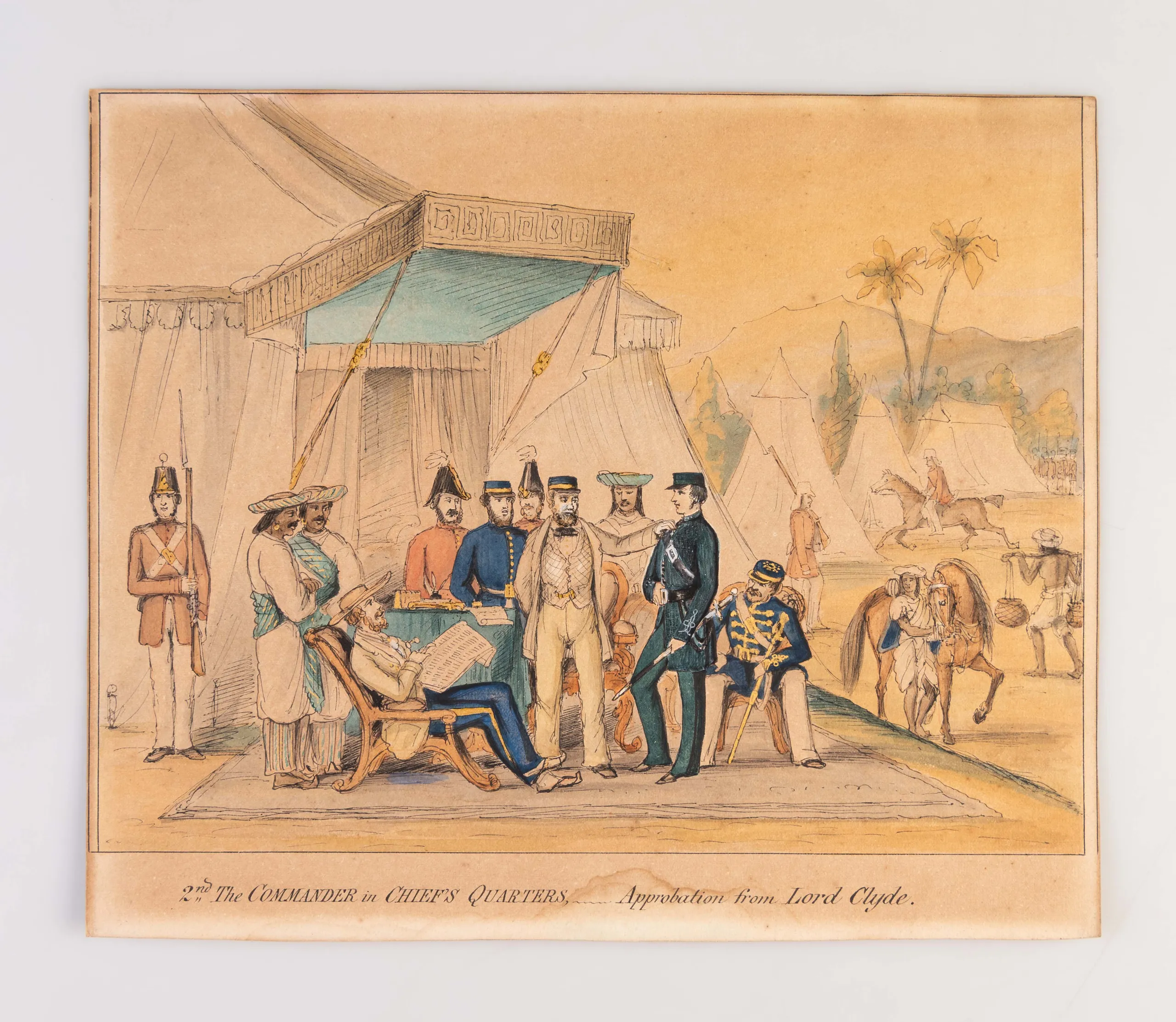 [Six] Scenes in the Life of Lieutenant Edward Cotsgrave Parr Willoughby, 4th Punjab Rifles, (killed during Indian Mutiny 1858). aged 23. 2nd Son of Major General Michael Franklin Willoughby, C.B. Inspector General of Military Stores for India.