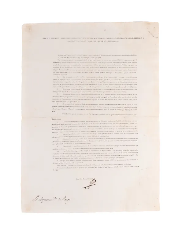 [Broadside sending deserters from the Mexican Army to California.]