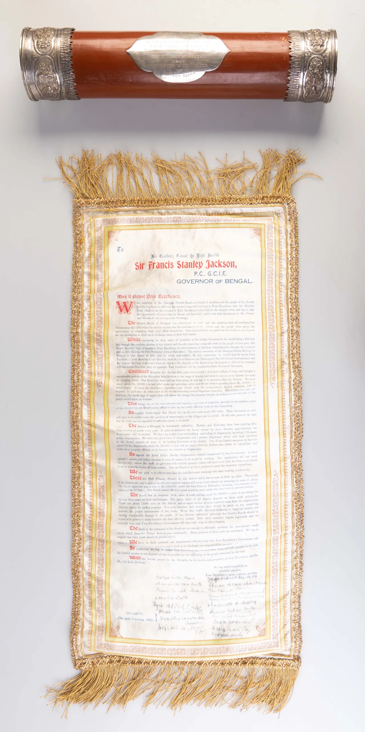 To His Excellency Colonel the Right Hon'ble Sir Francis Stanley Jackson, P. C., G. C. L. E. Governor of Bengal. May it please Your Excellency...