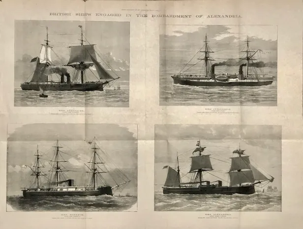 British Ships engaged in the Bombardment of Alexandria.