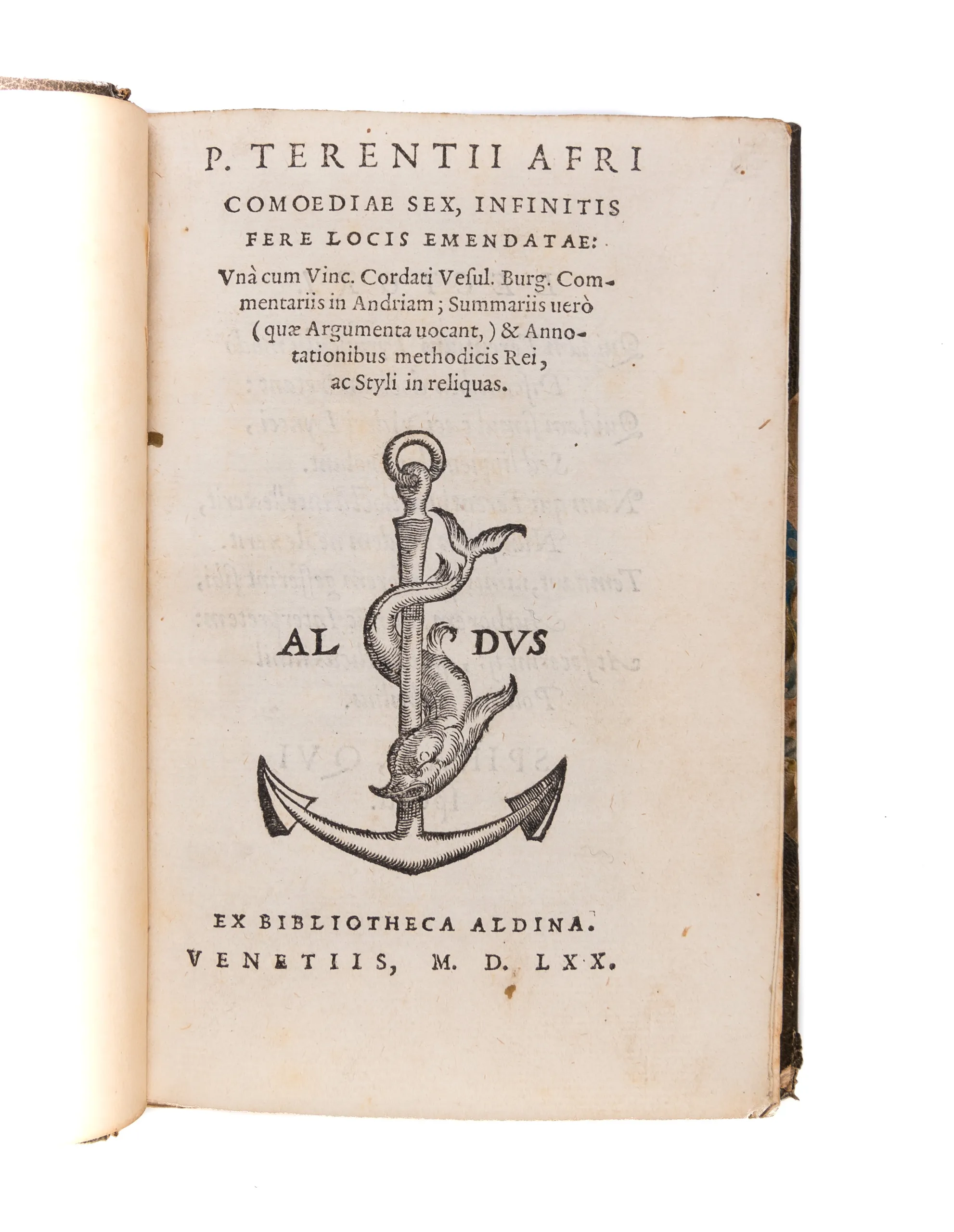 P. Terentii afri comoediae sex, infinitis fere locis emendatae: unà cum Vinc. Cordati Vesul. Burg. commentariis in andriam; summariis verò (quae argumenta vocant,) & annotationibus methodicis Rei, ac Styli in reliquas.