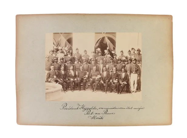 President Hyppolite, ses Ministres & son état-major Port-au-Prince, Haiti.