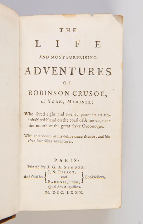 The Life and Most Surprising Adventures of Robinson Crusoe, or York, Mariner.