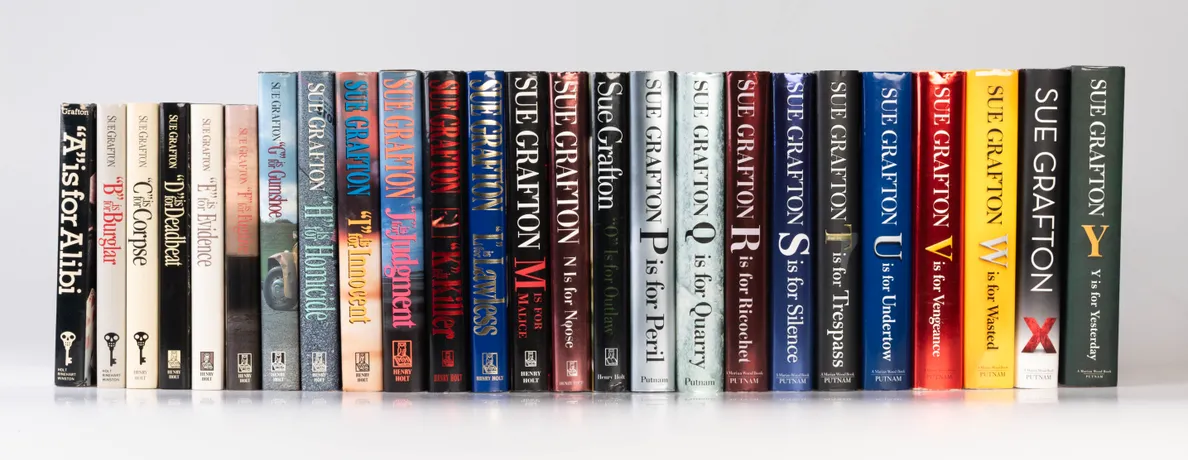 A Complete set of the Alphabet Series in First Edition: “A” is For Alibi, 