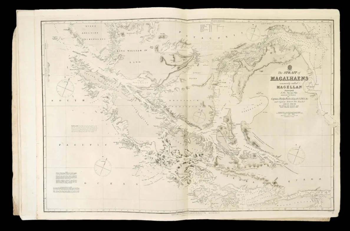 [Chart case and set of charts from Queen Victoria's Royal Yacht Victoria and Albert (II).]