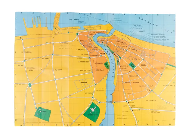 United Arab Emirates. Dubai Tourist/Trade Map.