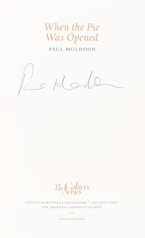 When the Pie was Opened.