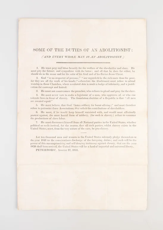 Some of the Duties of an Abolitionist: (and every whole man is an abolitionist).