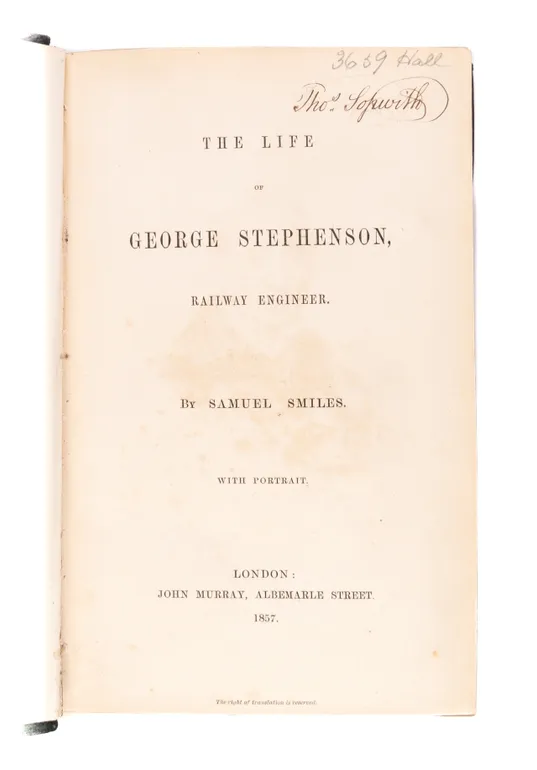 Life of George Stephenson, Railway Engineer.