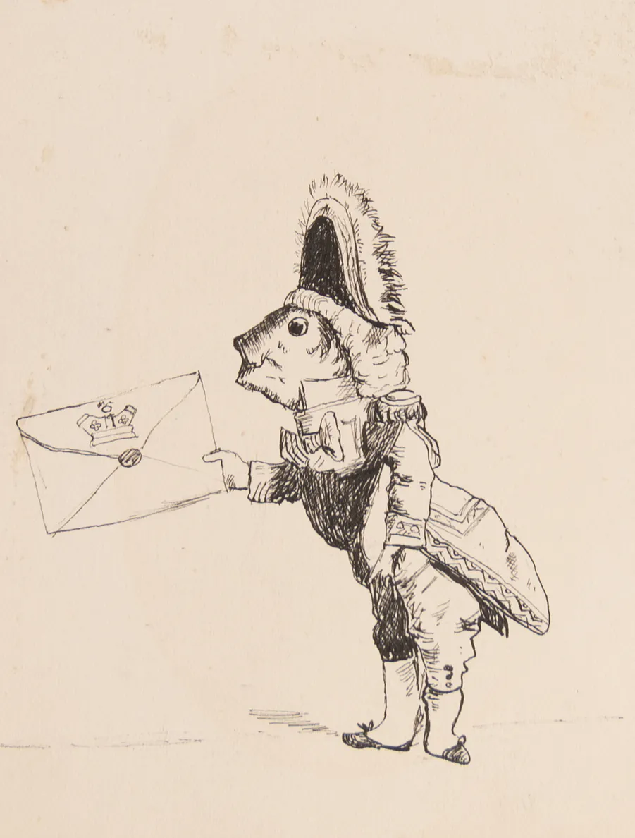 Album of whimsical drawings, late 19th century,