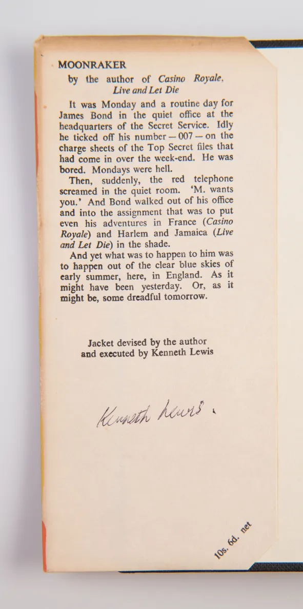 A Complete Set of the James Bond Novels and Stories in First Edition: Casino Royale, Diamonds are Forever, Live and Let Die, Moonraker, From Russia With Love, Dr. No, Goldfinger, For Your Eyes Only, Thunderball, The Spy Who Loved Me, On Her Majesty's Secr