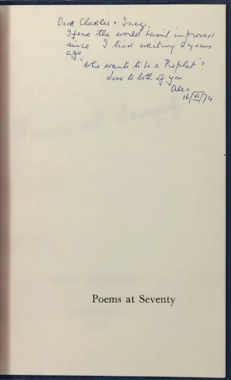 Poems at Seventy.