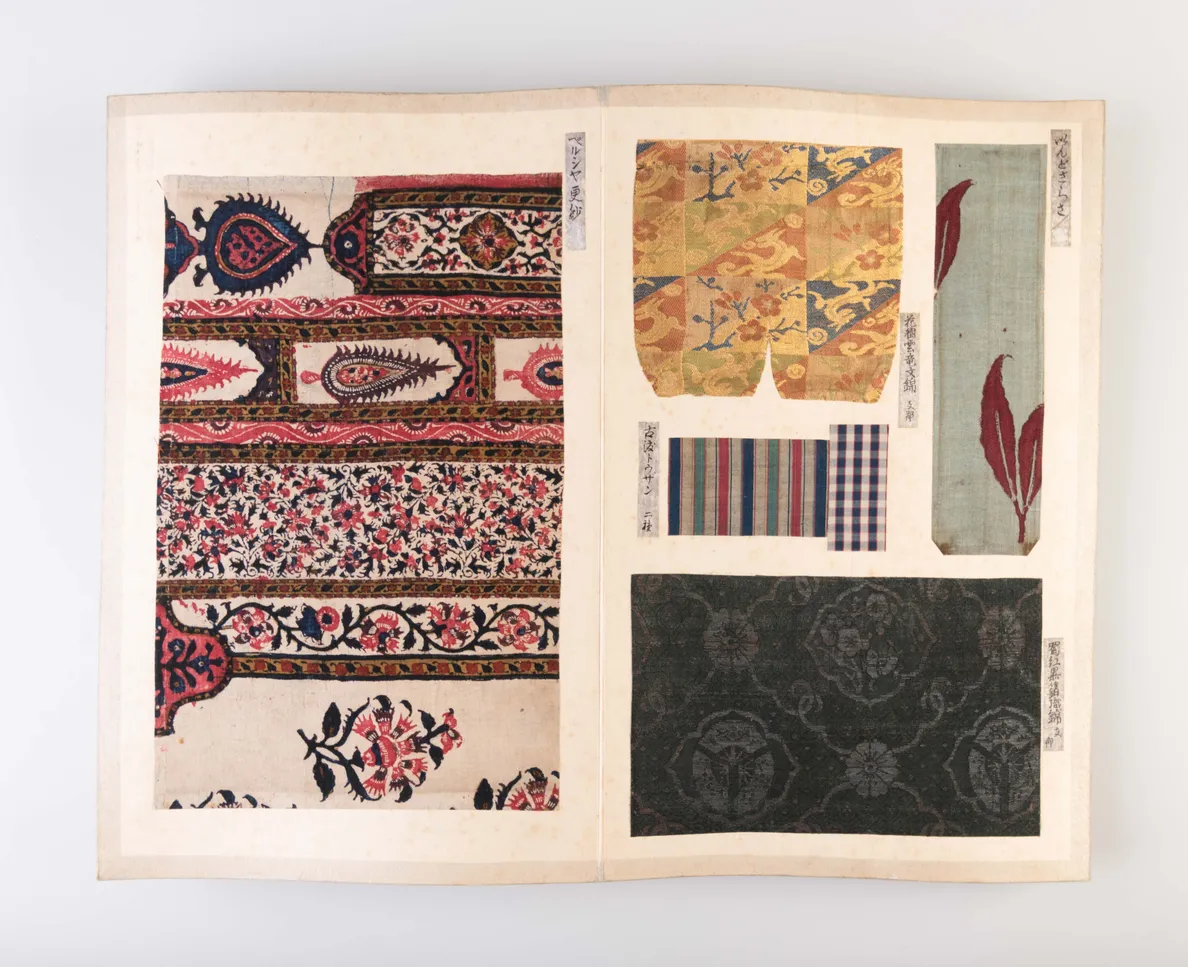 Meibutsu aya nishiki [Special textiles designs and brocades].
