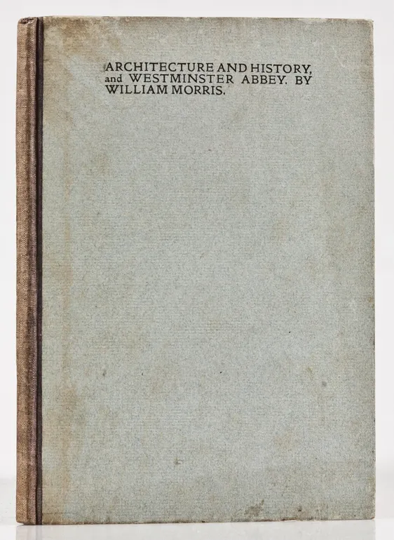 Architecture and History. A Paper read before the Society for the Protection of Ancient Buildings.