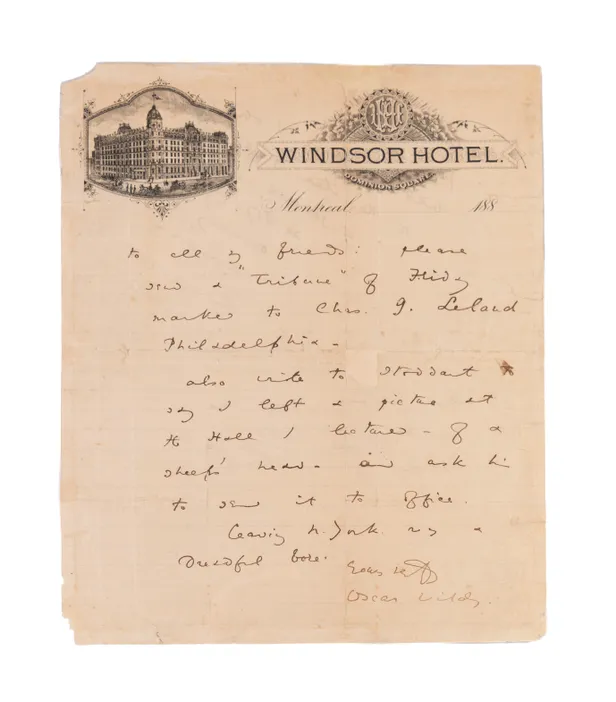 Autograph Letter Signed (