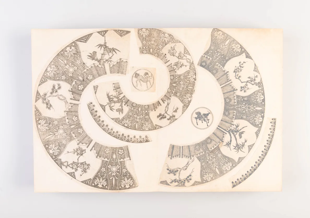 [A collection of three albums of inban ceramic transfer papers]