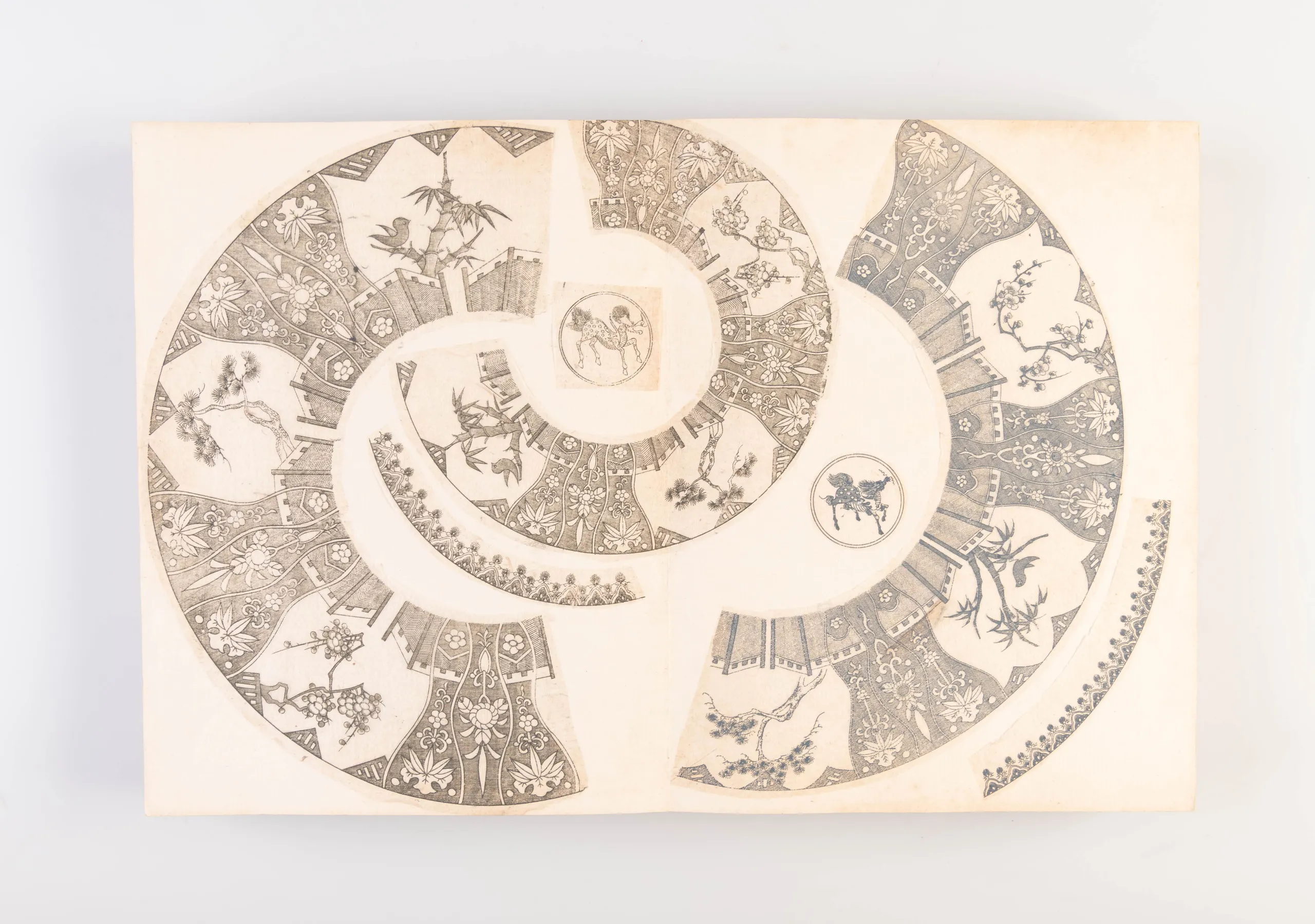 [A collection of three albums of inban ceramic transfer papers]