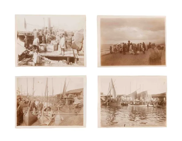 Sixteen photographs of late-Qajar Iran, mostly Bandar-e Anzali, by a French photographer.