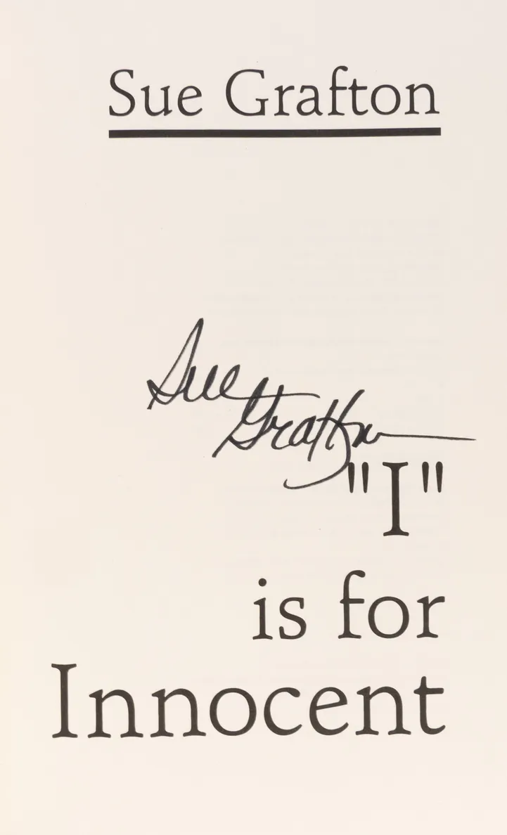 A Complete set of the Alphabet Series in First Edition: “A” is For Alibi, 