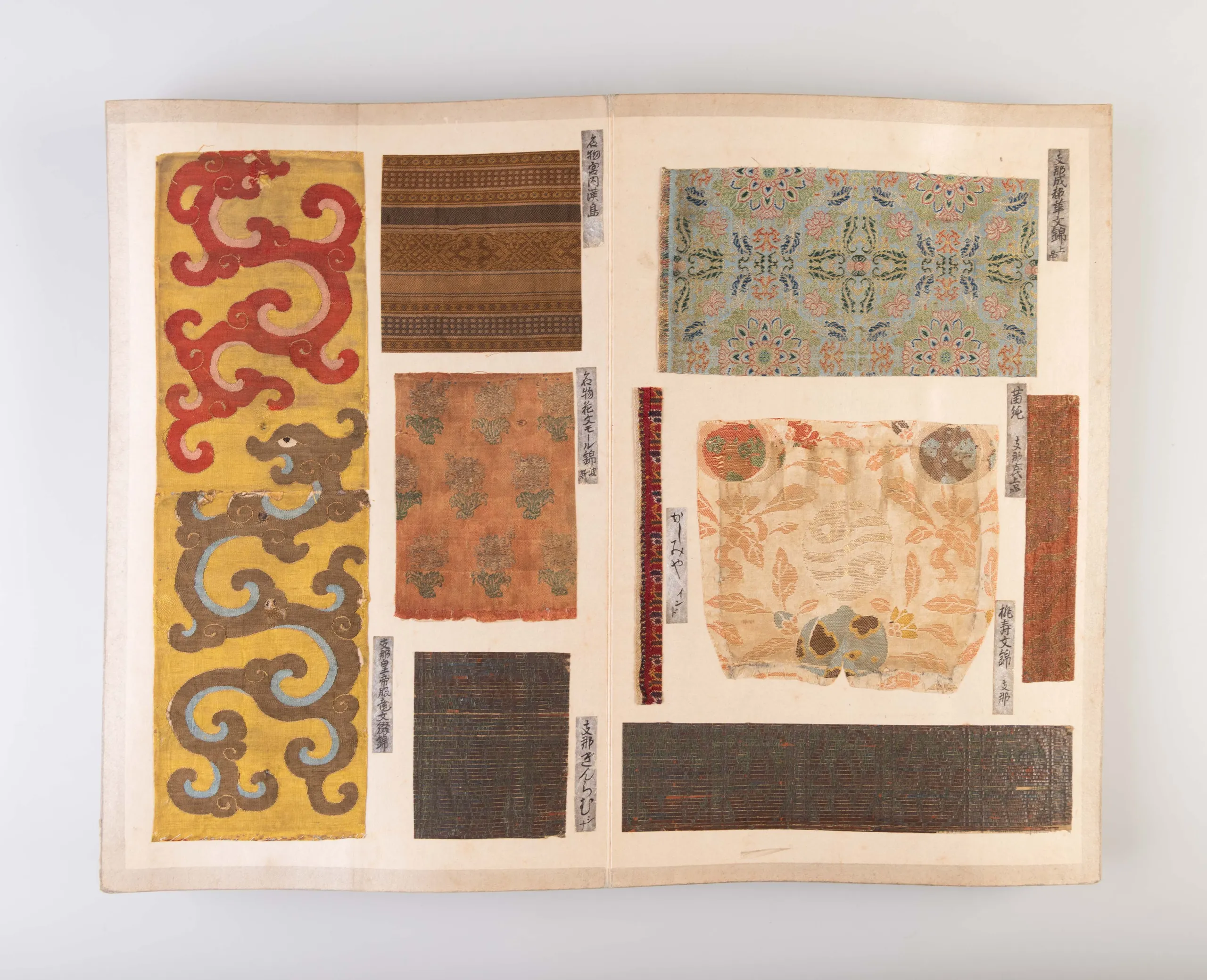 Meibutsu aya nishiki [Special textiles designs and brocades].