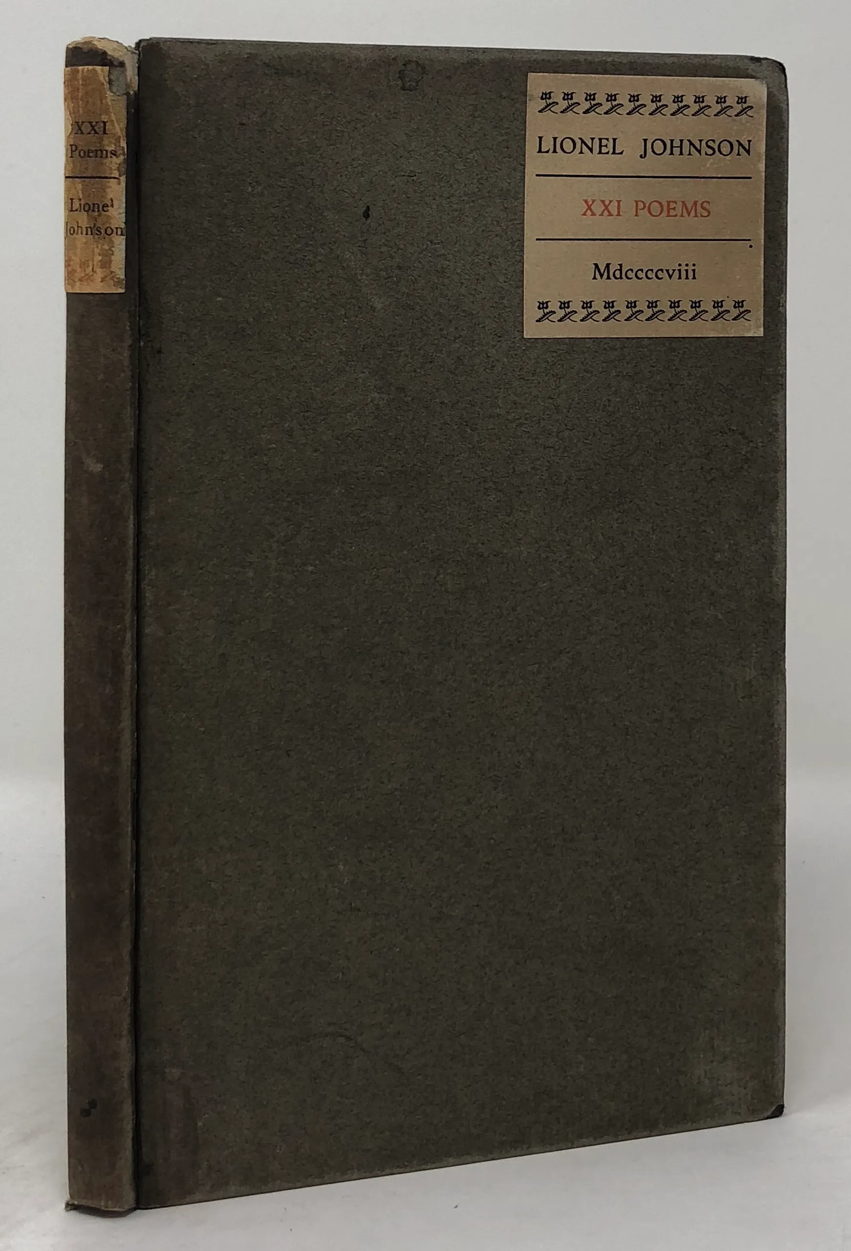 Twenty One Poems by Lionel Johnson. Edited by W.B. Yeats.