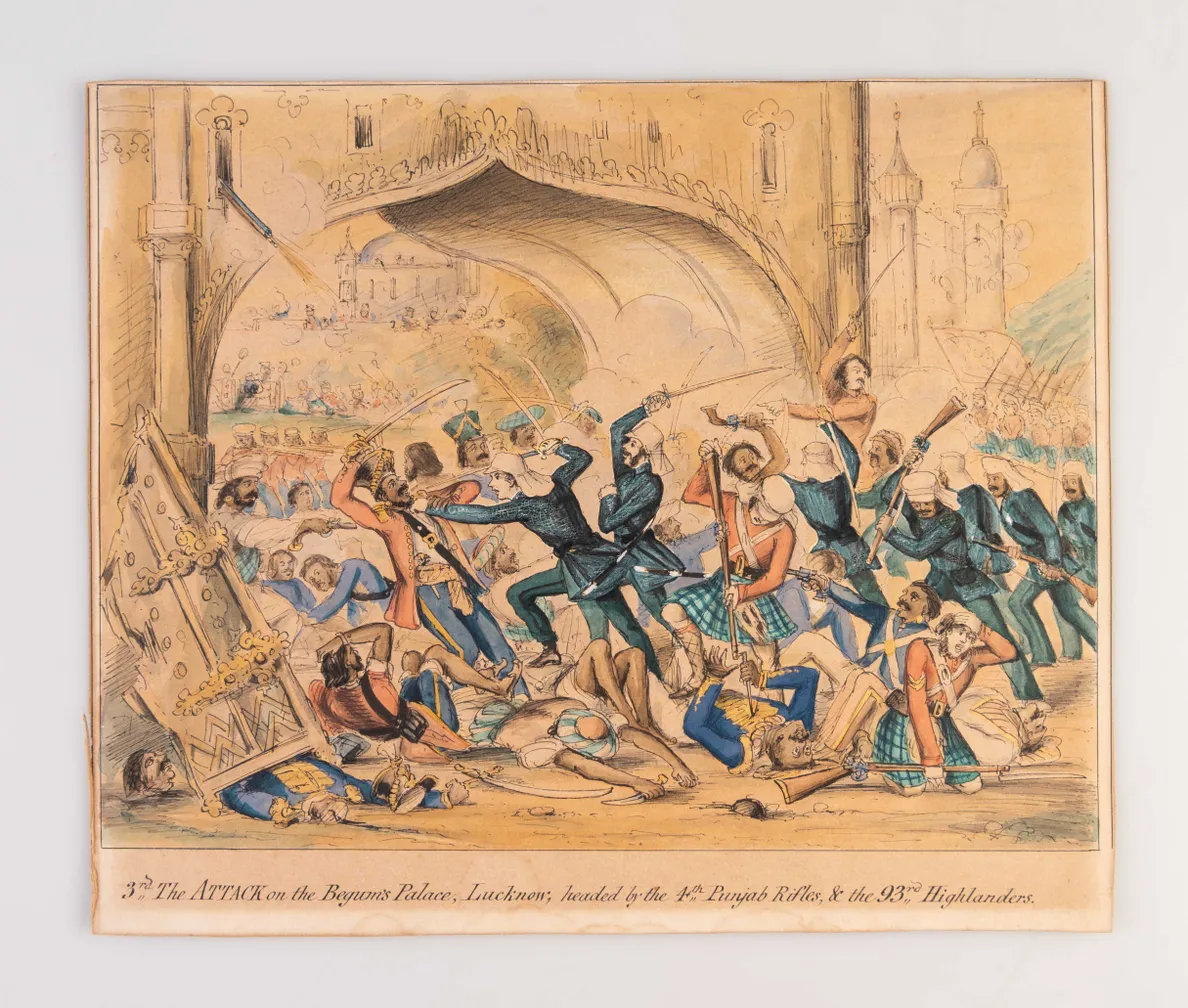 [Six] Scenes in the Life of Lieutenant Edward Cotsgrave Parr Willoughby, 4th Punjab Rifles, (killed during Indian Mutiny 1858). aged 23. 2nd Son of Major General Michael Franklin Willoughby, C.B. Inspector General of Military Stores for India.