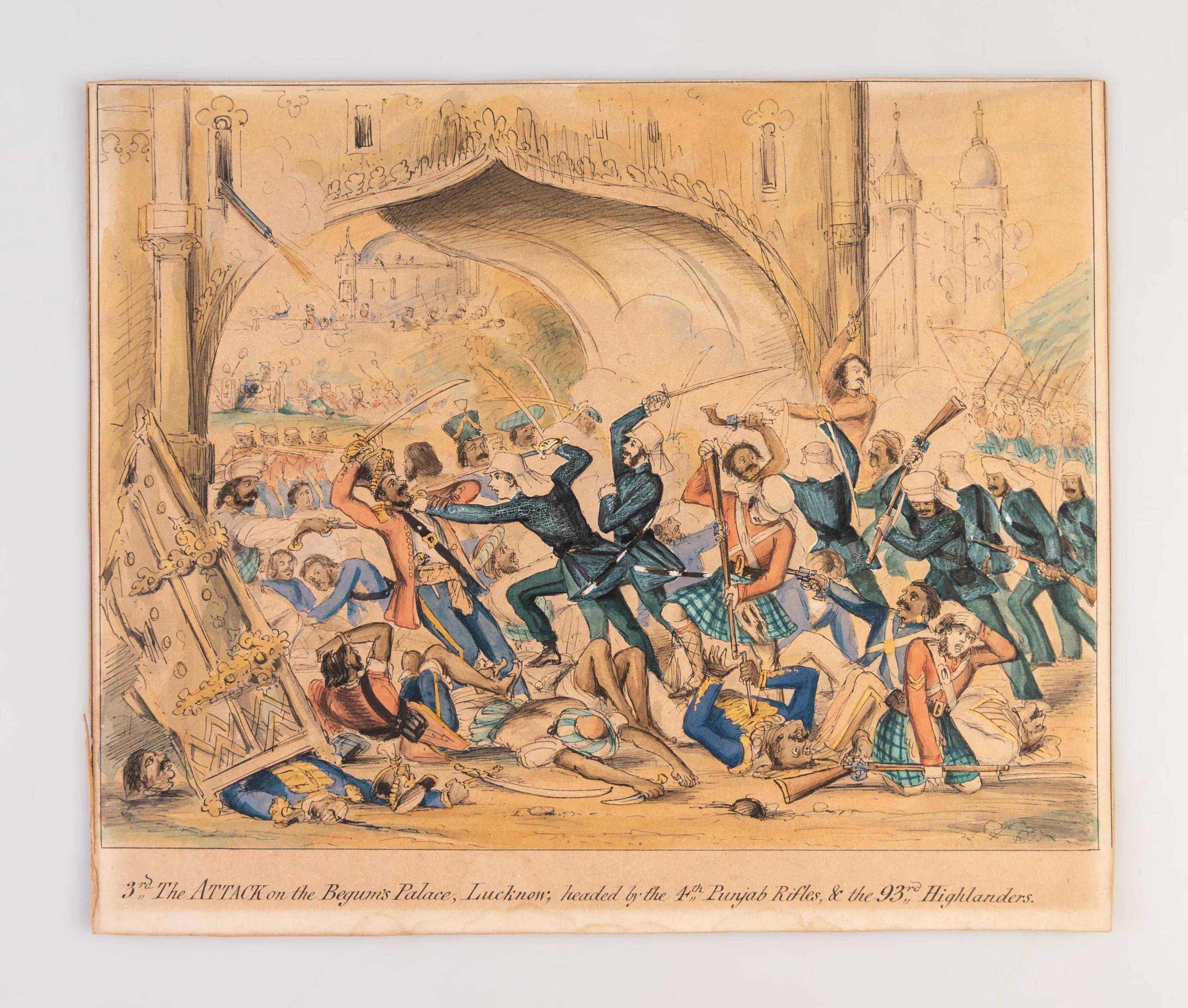 [Six] Scenes in the Life of Lieutenant Edward Cotsgrave Parr Willoughby, 4th Punjab Rifles, (killed during Indian Mutiny 1858). aged 23. 2nd Son of Major General Michael Franklin Willoughby, C.B. Inspector General of Military Stores for India.