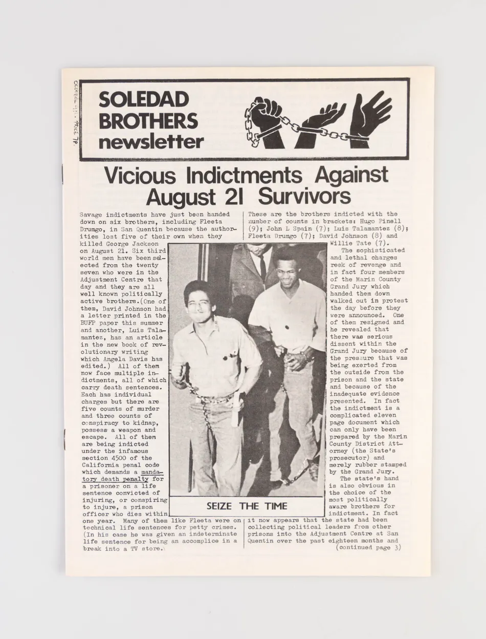 Soledad Brothers Newsletter. October 1971.