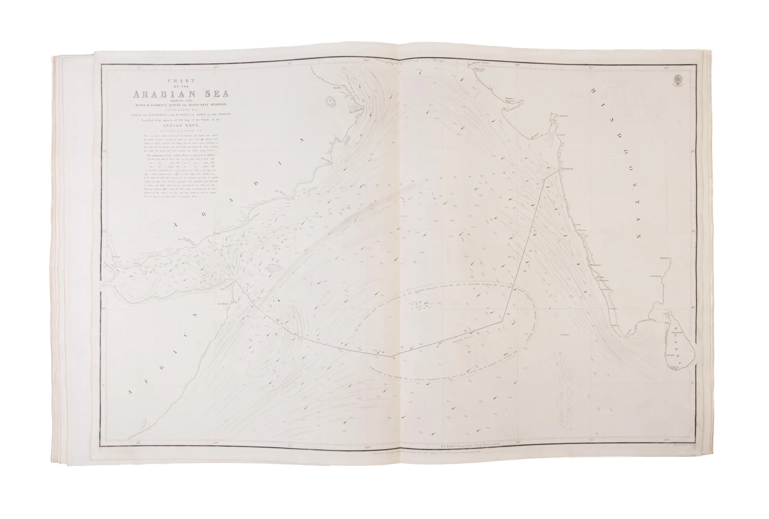 [Chart case and set of charts from Queen Victoria's Royal Yacht Victoria and Albert (II).]