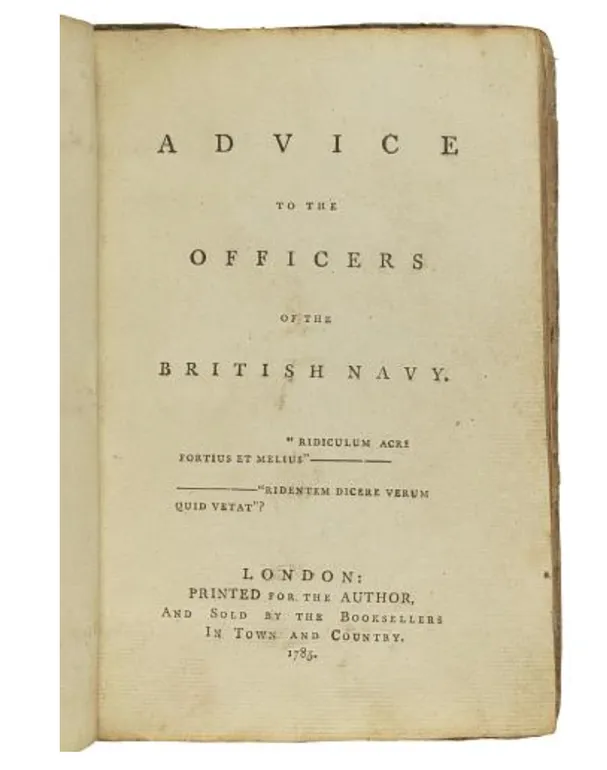 Advice to the Officers of the British Navy.