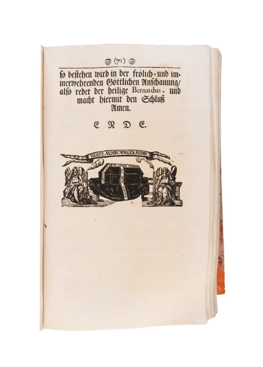 A fine Sammelband of 47 funeral orations, mostly of high ranking members of the clergy in Southern Germany, Emperors and local secular rulers.   
Würzburg etc., from 1694.