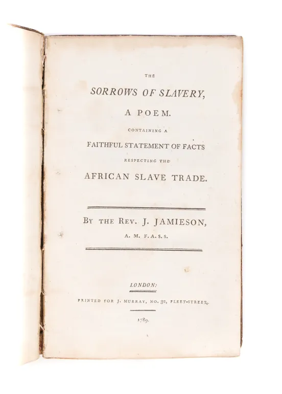 The Sorrows of Slavery,