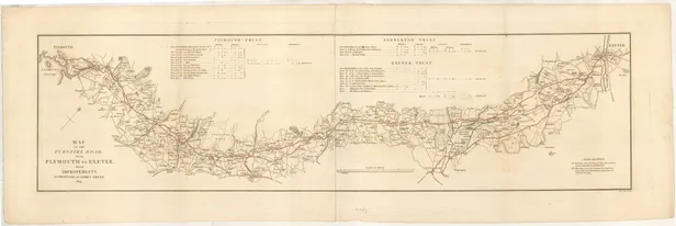 Map of the Turnpike Road, from Plymouth to Exeter, with improvements, as proposed by James Green, 1809.