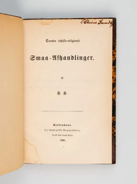 Tvende ethisk-religieuse Smaa-Afhandlinger af H.H.