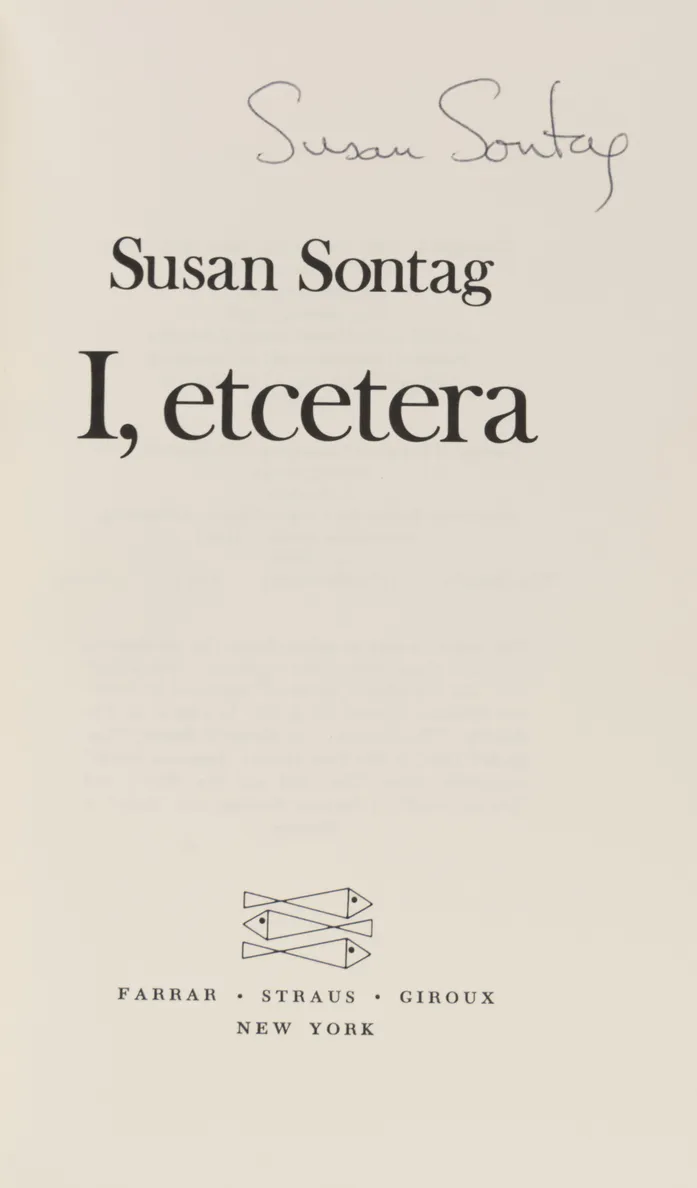 I, etcetera.