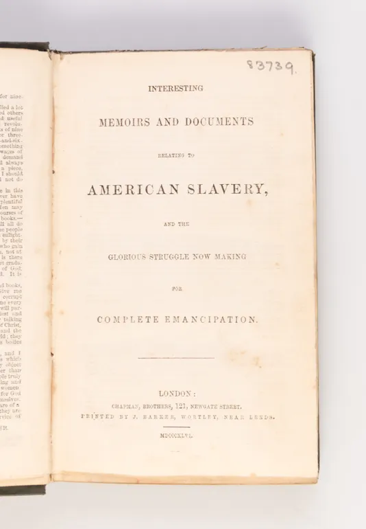 Interesting Memoirs and Documents relating to American Slavery,