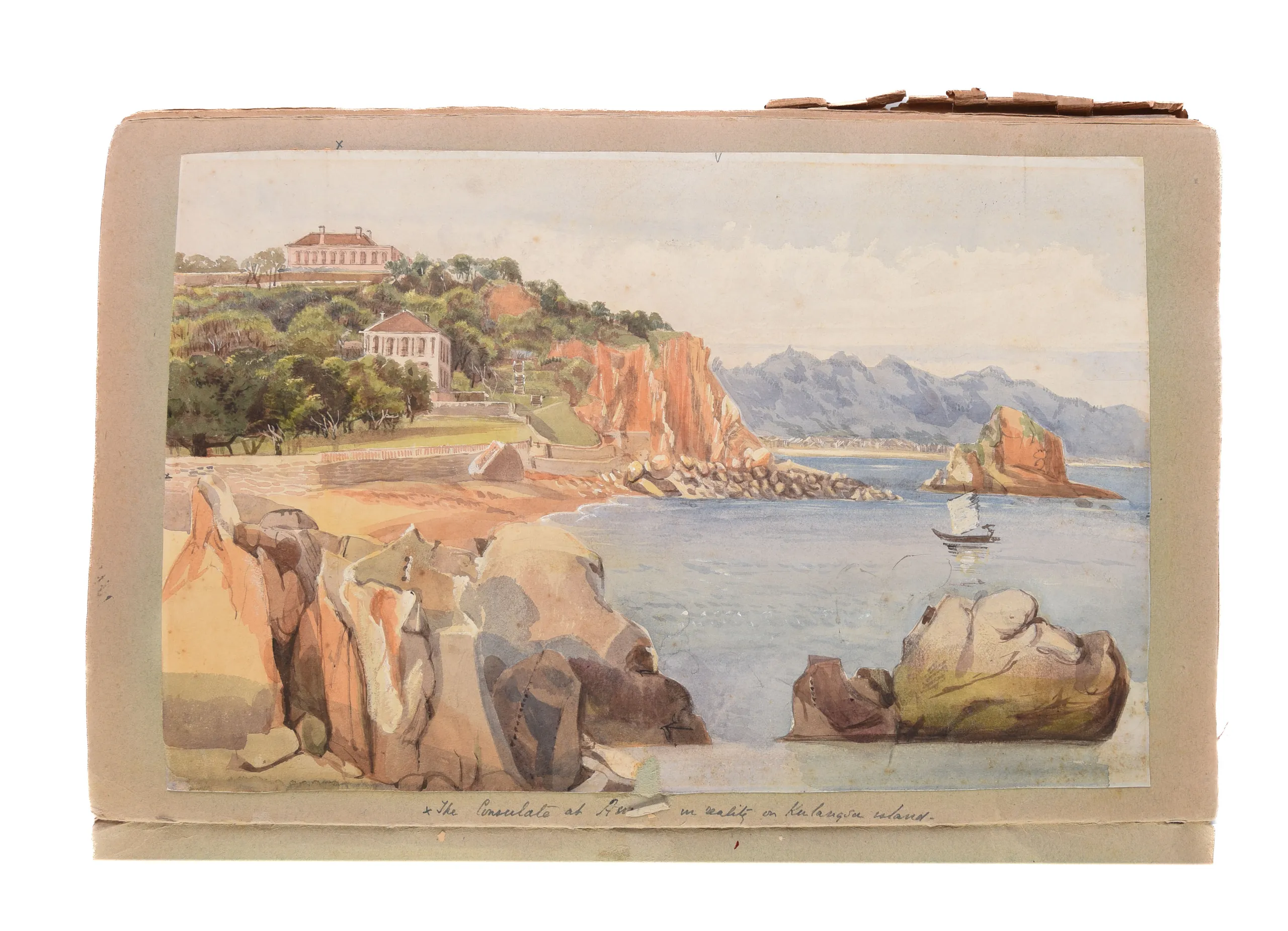 Four large albums of watercolours, photographs and ephemera.