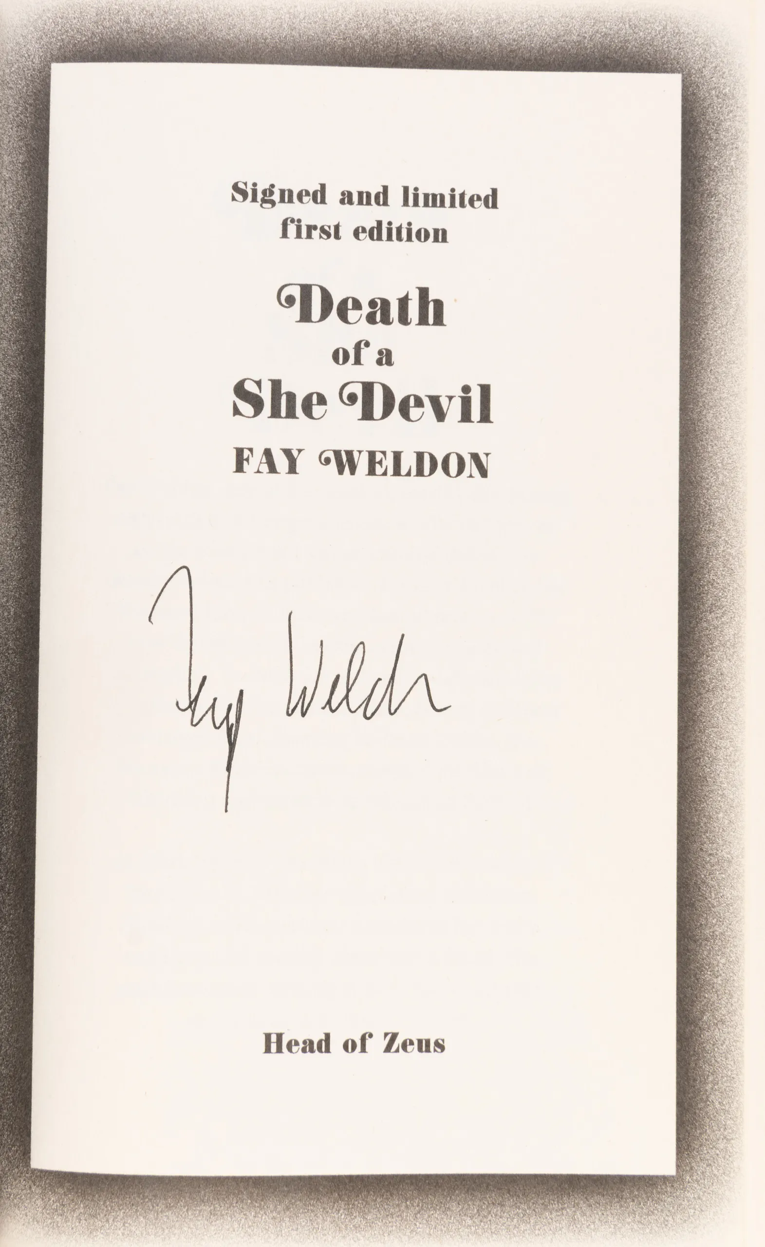 Death of a She Devil.