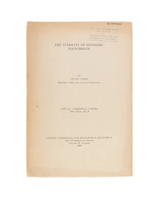 The Stability of Economic Equilibrium.