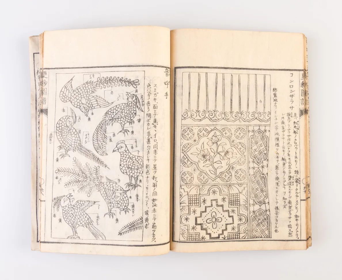 Shin watari sarasa hinagata [Illustrated Book of Sarasa Cloth Patterns]