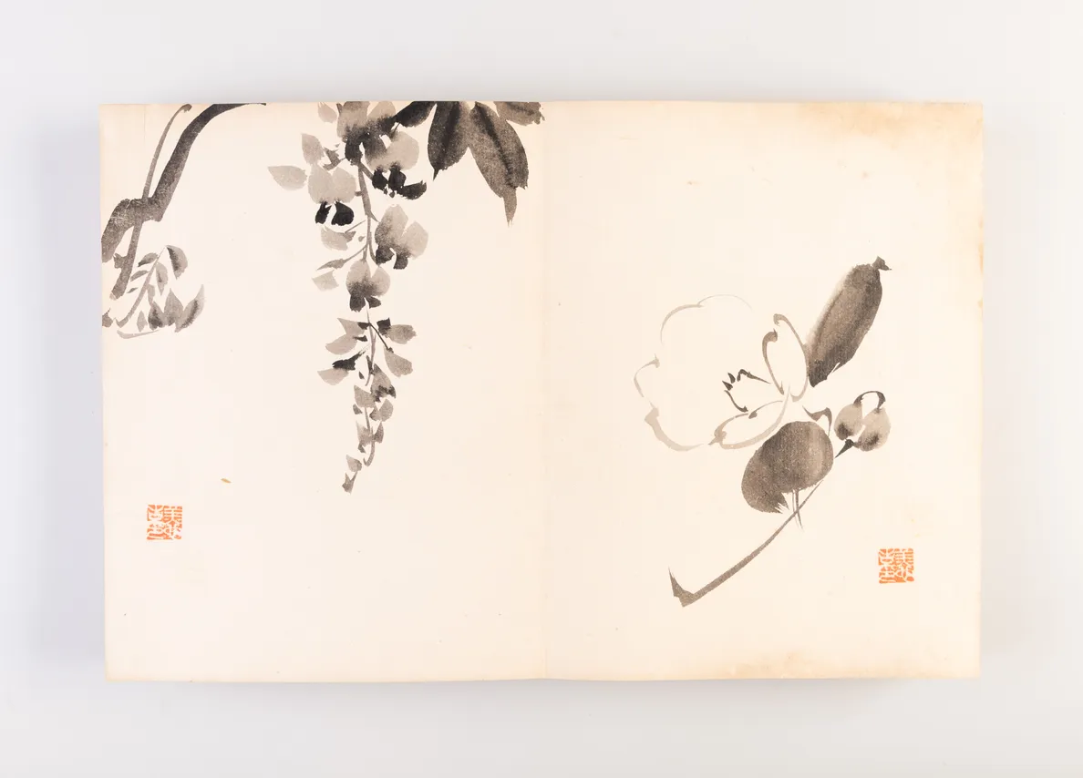 [A collection of three albums of inban ceramic transfer papers]