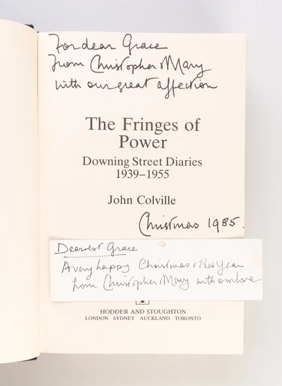 The Fringes of Power: Downing Street Diaries, 1939-1955.